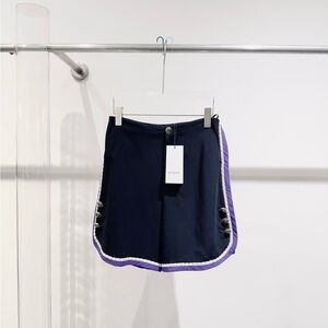 🚩steal authentic Gucci Women's Dark Blue Shorts with Purple Accents